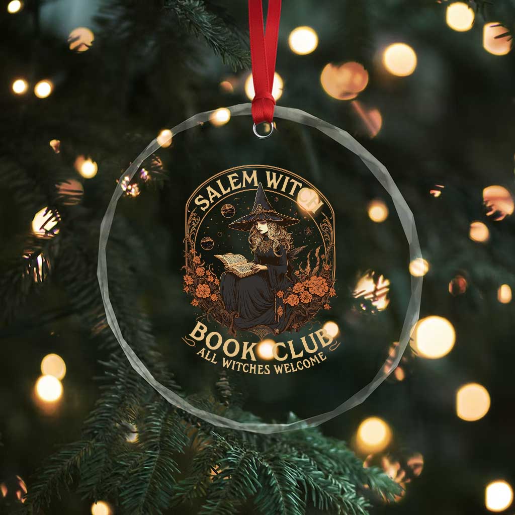 Salem Witch Book Club All Witches Welcome Crystal Glass Ornament Halloween Book Lover TS11 Print Your Wear