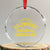 Saltwater Seashells Sunshine Crystal Glass Ornament Beach Summer Vacation Vintage 70's Retro TS10 Transparent Glass 3'' Circle Print Your Wear