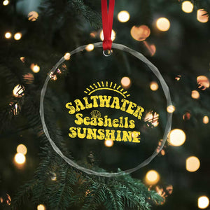 Saltwater Seashells Sunshine Crystal Glass Ornament Beach Summer Vacation Vintage 70's Retro TS10 Print Your Wear