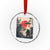 Samurai Bigfoot Crystal Glass Ornament Funny Japanese Retro Vintage Sasquatch Graphic Ukiyo-e Art TS10 Transparent Glass 3'' Circle Print Your Wear