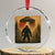 Samurai Bigfoot Crystal Glass Ornament Japanese Vintage Ukiyoe Style TS12 Transparent Glass 3'' Circle Print Your Wear