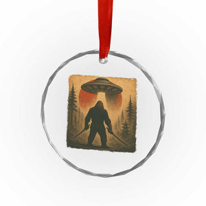 Samurai Bigfoot Crystal Glass Ornament Japanese Vintage Ukiyoe Style TS12 Print Your Wear