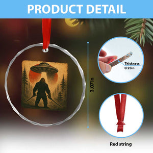 Samurai Bigfoot Crystal Glass Ornament Japanese Vintage Ukiyoe Style TS12 Print Your Wear