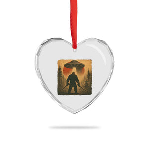 Samurai Bigfoot Heart Crystal Glass Ornament Japanese Vintage Ukiyoe Style TS12 Print Your Wear