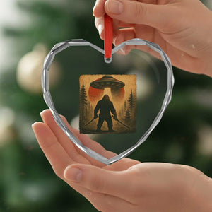 Samurai Bigfoot Heart Crystal Glass Ornament Japanese Vintage Ukiyoe Style TS12 Print Your Wear