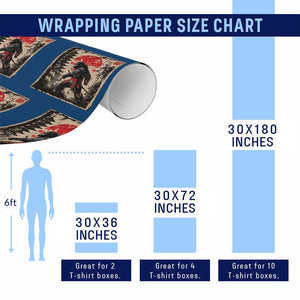 Samurai Bigfoot Wrapping Paper Roll Japanese Vintage Sasquatch Graphic Ukiyo-e Art Funny TS10 Print Your Wear