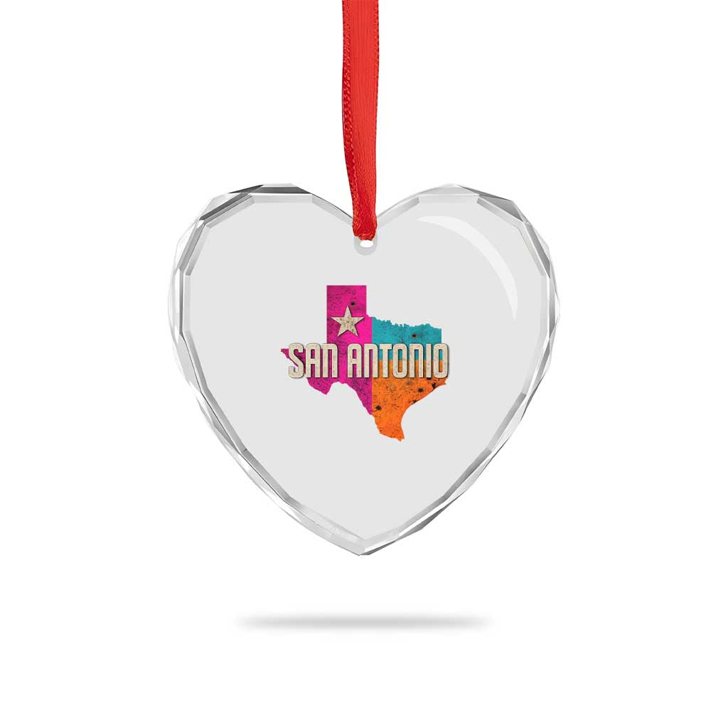 San Antonio Texas TX Fiesta Sports For Latino Fans Heart Crystal Glass Ornament TS11 Print Your Wear
