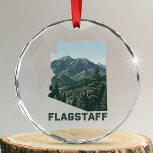 San Francisco Peaks Flagstaff Arizona Crystal Glass Ornament Vintage Mountain Landscape Gift TS12 Transparent Glass 3'' Circle Print Your Wear