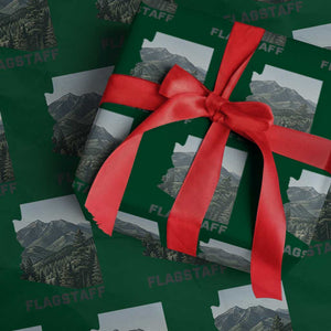 San Francisco Peaks Flagstaff Arizona Wrapping Paper Roll Vintage Mountain Landscape Gift TS12 Green Print Your Wear