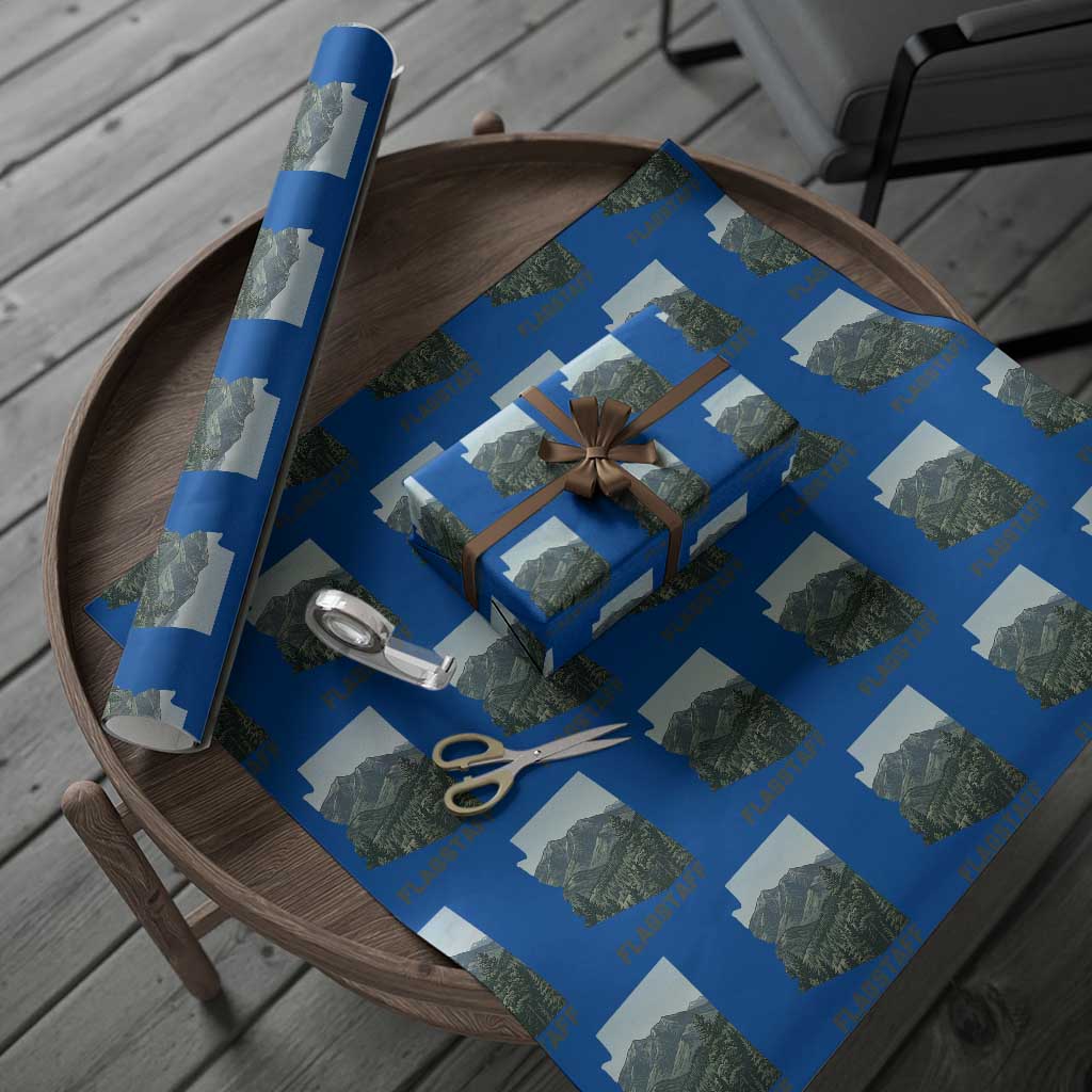 San Francisco Peaks Flagstaff Arizona Wrapping Paper Roll Vintage Mountain Landscape Gift TS12 Blue Print Your Wear