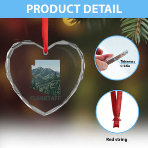 San Francisco Peaks Flagstaff Arizona Heart Crystal Glass Ornament Vintage Mountain Landscape Gift TS12 Print Your Wear