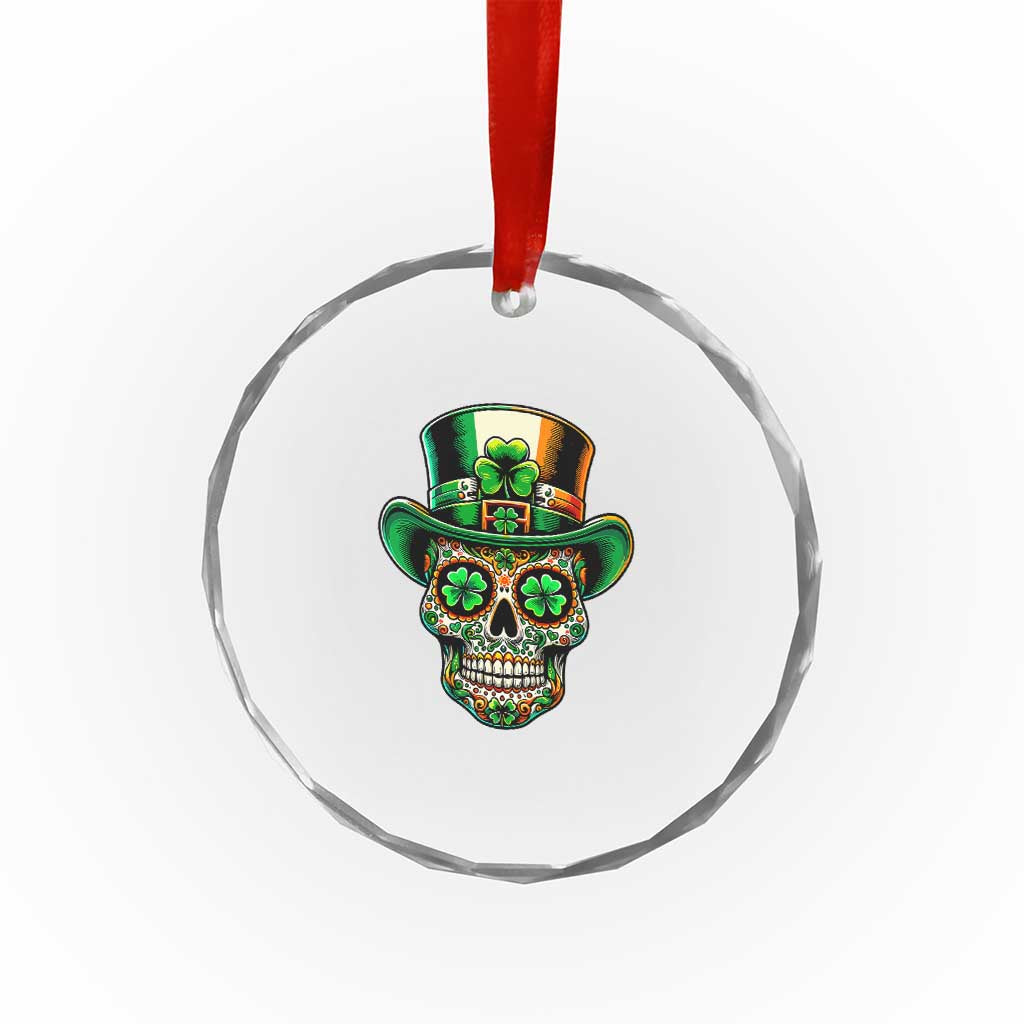 San Patties Irish Sugar Skull Crystal Glass Ornament St Patricks Day Of The Dead TS02 Print Your Wear