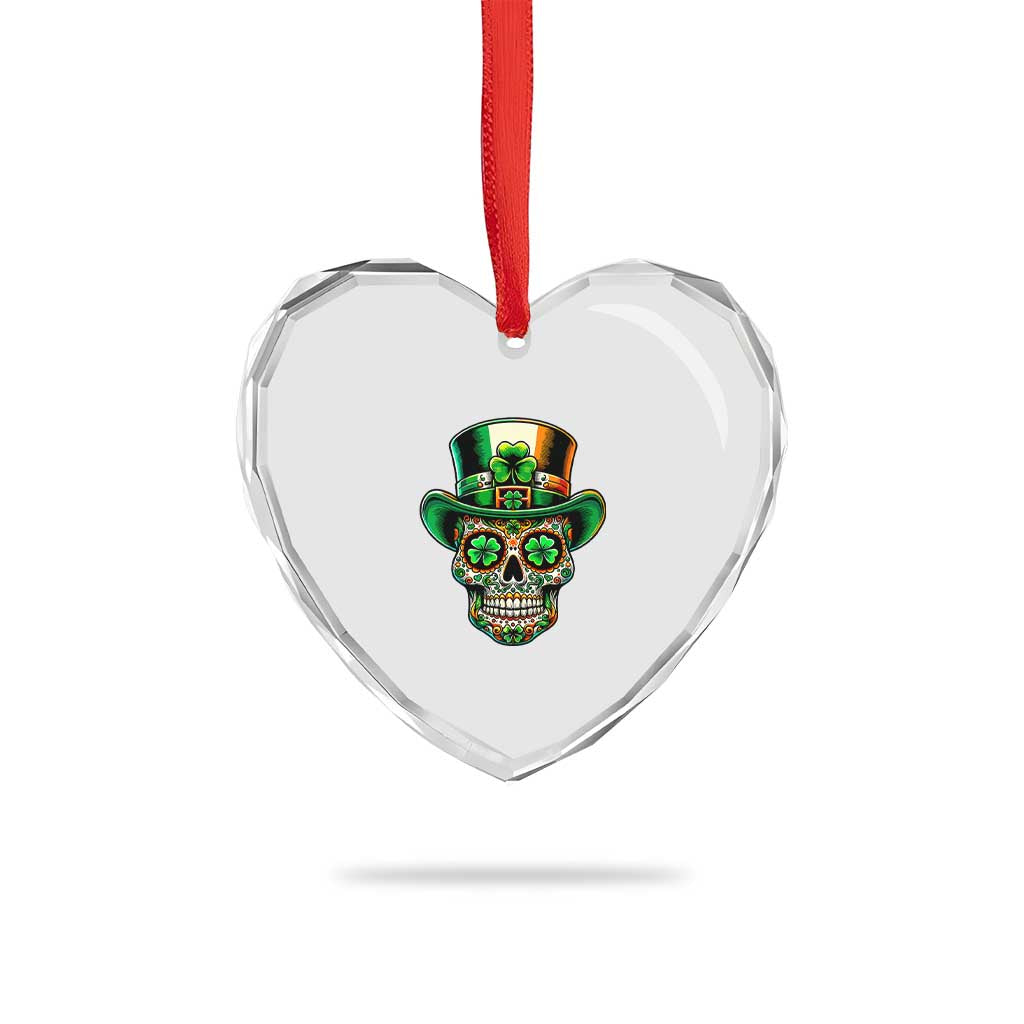 San Patties Irish Sugar Skull Heart Crystal Glass Ornament St Patricks Day Of The Dead TS02 Print Your Wear