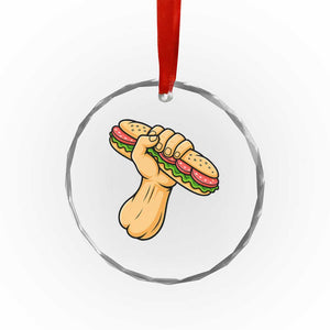 Sandwich Power Fist Crystal Glass Ornament Sarcastic Food Revolution Political Satire TS02 Print Your Wear