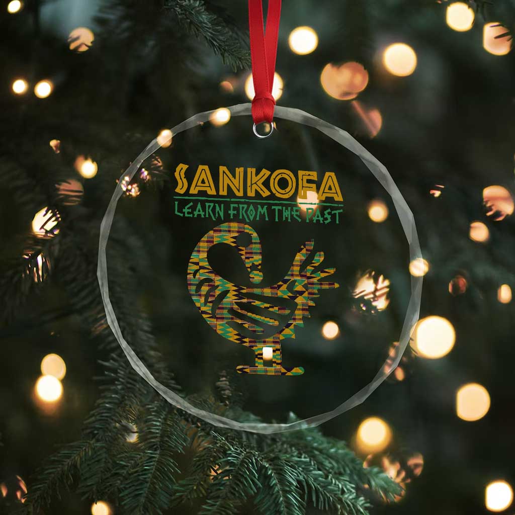 Sankofa Learn From The Past Crystal Glass Ornament African Bird Black History Akan Pattern TS11 Print Your Wear