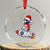 Santa Astronaut Dabbing Space Rocket Xmas Crystal Glass Ornament TS09 Transparent Glass 3'' Circle Print Your Wear