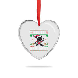Santa Cat Feliz Navidart Heart Crystal Glass Ornament Funny Dartist Ugly Christmas Gift TS12 Print Your Wear
