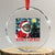Santa Cat Xmas Crystal Glass Ornament Meowy Catmas Starry Night Christmas Tree TS09 Transparent Glass 3'' Circle Print Your Wear