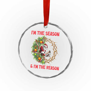 Santa Christmas Crystal Glass Ornament Baby Jesus Christian Xmas TS14 Print Your Wear