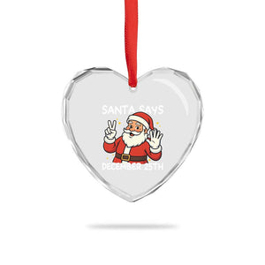 Santa Christmas December 25 Heart Crystal Glass Ornament TS14 Print Your Wear