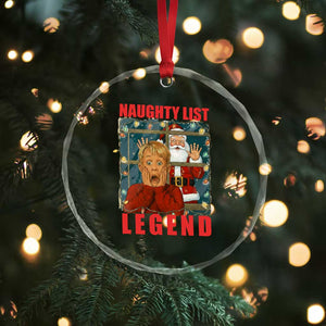 Santa Christmas Movie Funny Crystal Glass Ornament Naughty List Legend TS14 Print Your Wear
