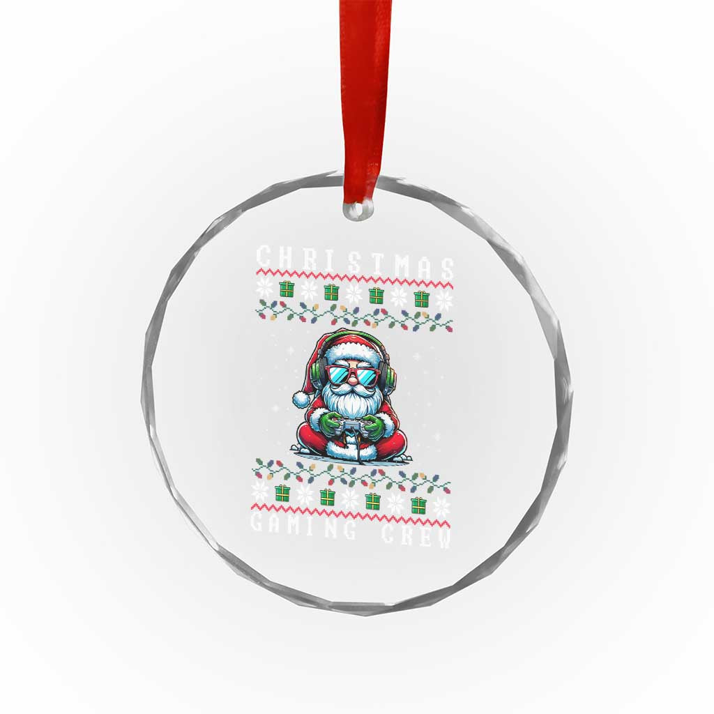 Santa Claus Gamer Crystal Glass Ornament Christmas Gmaing Crew TS14 Print Your Wear