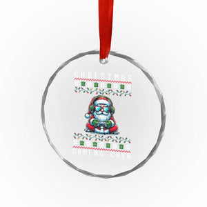 Santa Claus Gamer Crystal Glass Ornament Christmas Gmaing Crew TS14 Print Your Wear