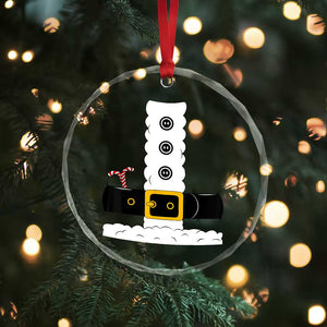 Santa Claus Suit Costume Crystal Glass Ornament Retro Festive Christmas Vibe - Print Your Wear