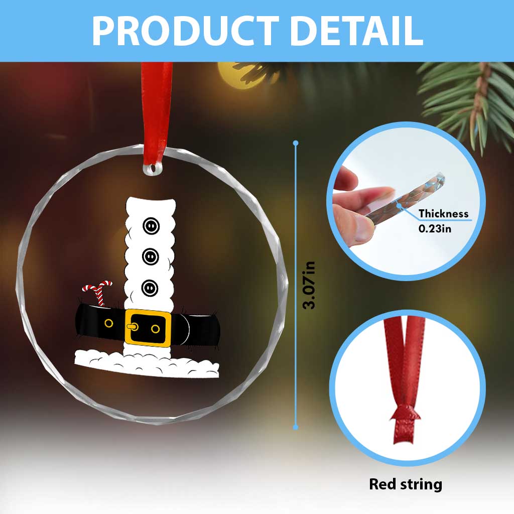 Santa Claus Suit Costume Crystal Glass Ornament Retro Festive Christmas Vibe TS02 Print Your Wear