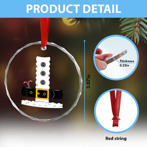 Santa Claus Suit Costume Crystal Glass Ornament Retro Festive Christmas Vibe TS02 Print Your Wear