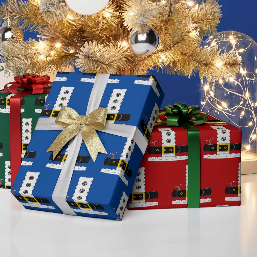 Santa Claus Suit Costume Wrapping Paper Roll Retro Festive Christmas Vibe TS02 Print Your Wear