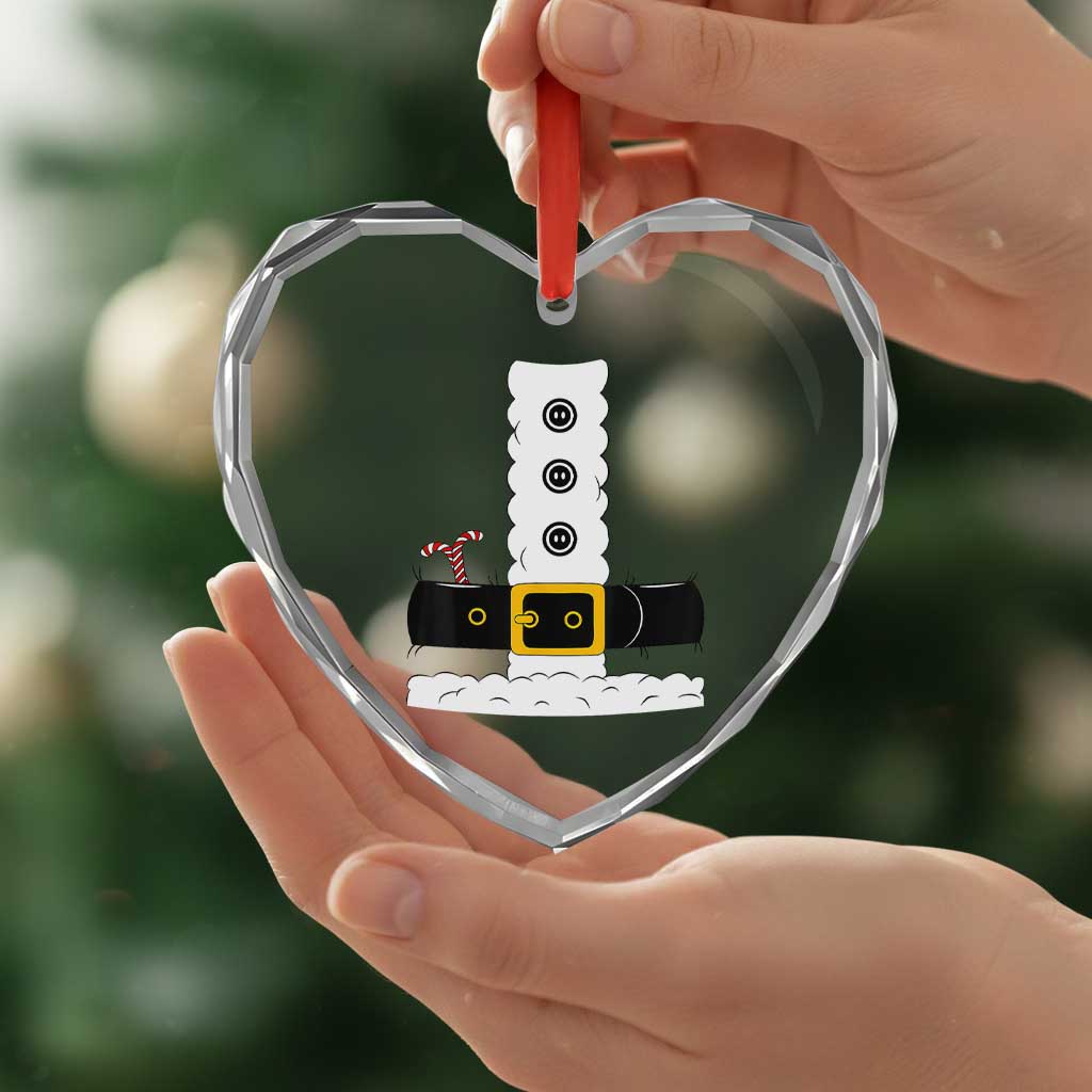 Santa Claus Suit Costume Heart Crystal Glass Ornament Retro Festive Christmas Vibe TS02 Print Your Wear