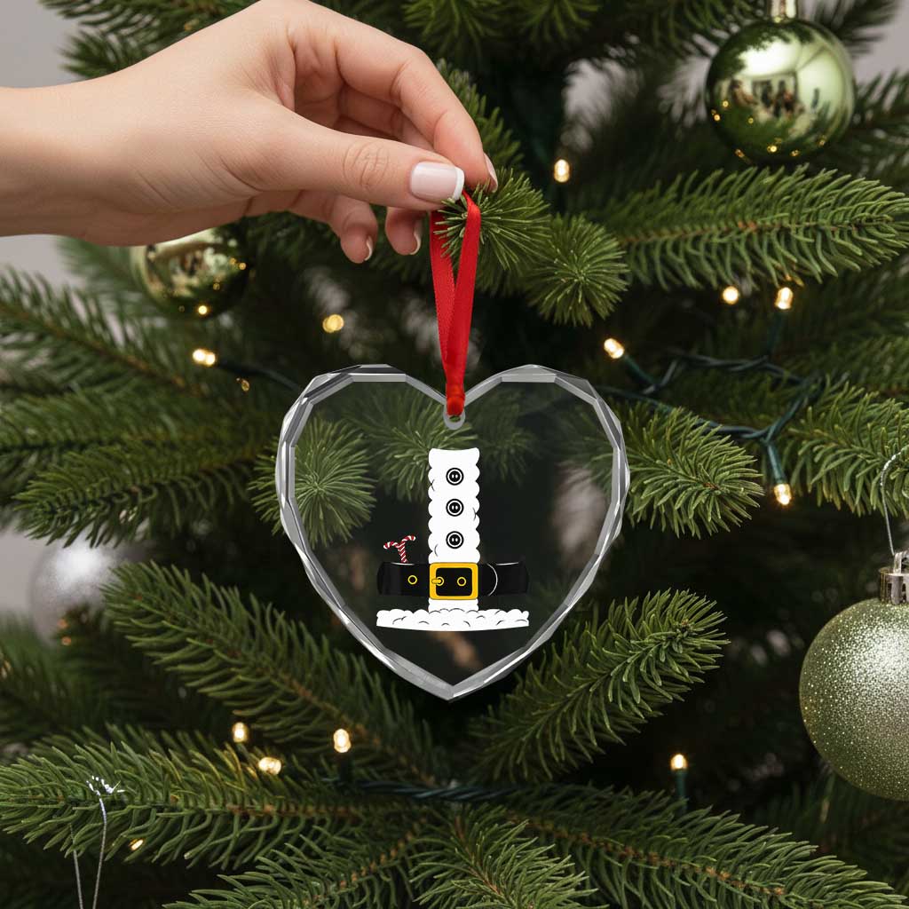 Santa Claus Suit Costume Heart Crystal Glass Ornament Retro Festive Christmas Vibe TS02 Print Your Wear