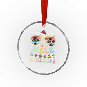 Santa Claus Sunglasses Beach Xmas In Hawaii Family Vacation Crystal Glass Ornament Mele Kalikimaka TS10 Print Your Wear