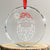 Santa Claus Xmas Crystal Glass Ornament Xmas Gift TS10 Transparent Glass 3'' Circle Print Your Wear