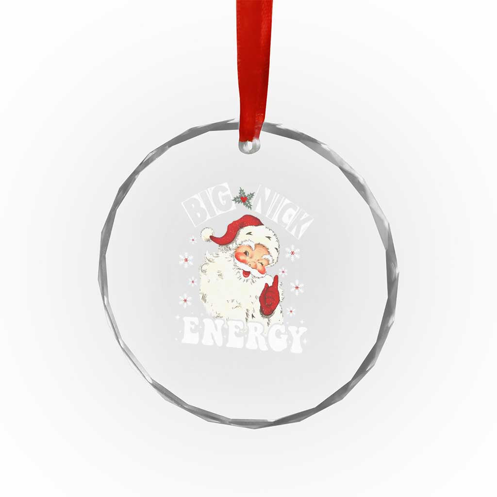 Santa Crystal Glass Ornament Big Nick Energy TS10 Print Your Wear