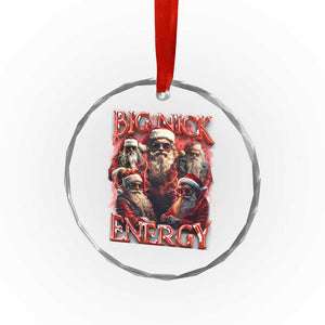 Santa Crystal Glass Ornament Big Nick Energy Bootleg Rap Tee TS10 Print Your Wear
