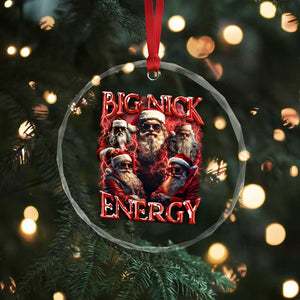 Santa Crystal Glass Ornament Big Nick Energy Bootleg Rap Tee TS10 Print Your Wear