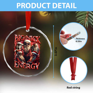 Santa Crystal Glass Ornament Big Nick Energy Bootleg Rap Tee TS10 Print Your Wear
