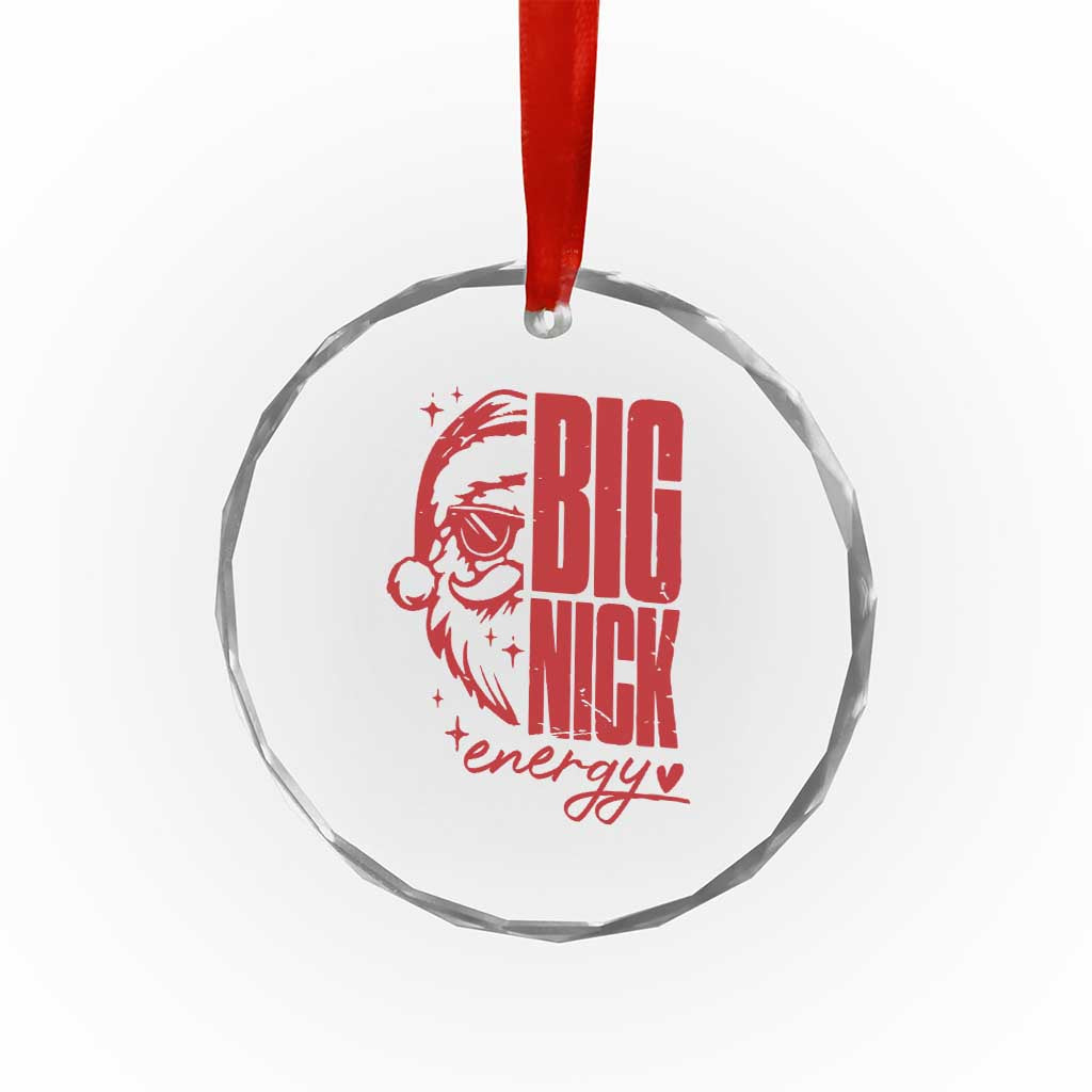 Santa Crystal Glass Ornament Fun Retro Big Nick Energy TS10 Print Your Wear