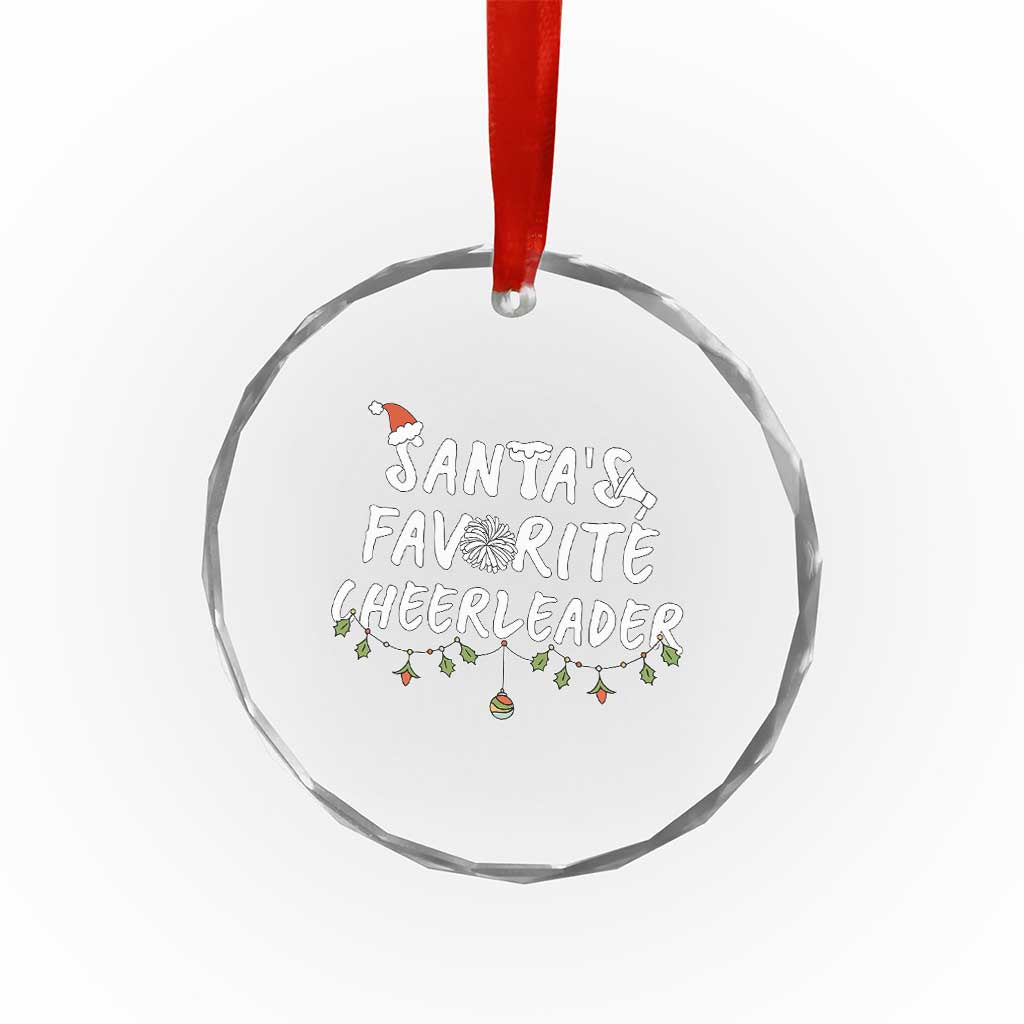 Santa Favorite Cheerleader Crystal Glass Ornament Christmas Cheerleading Gift TS12 Print Your Wear