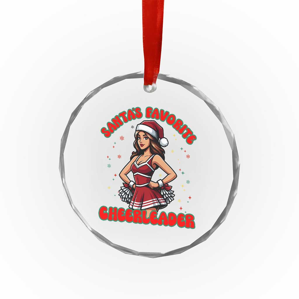Santa Favorite Cheerleader Crystal Glass Ornament Funny Christmas Cheer Gift TS12 Print Your Wear