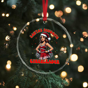 Santa Favorite Cheerleader Crystal Glass Ornament Funny Christmas Cheer Gift TS12 Print Your Wear