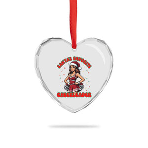 Santa Favorite Cheerleader Heart Crystal Glass Ornament Funny Christmas Cheer Gift TS12 Print Your Wear