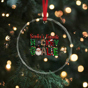 Santa Favorite Hockey Goalie Crystal Glass Ornament Funny Christmas Gift TS12 Print Your Wear