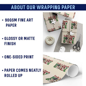 Santa Favorite Hockey Goalie Wrapping Paper Roll Funny Christmas Gift TS12 Print Your Wear