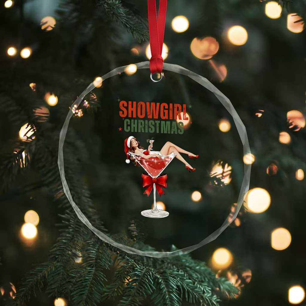 Santa Girls Christmas Crystal Glass Ornament TS14 Print Your Wear