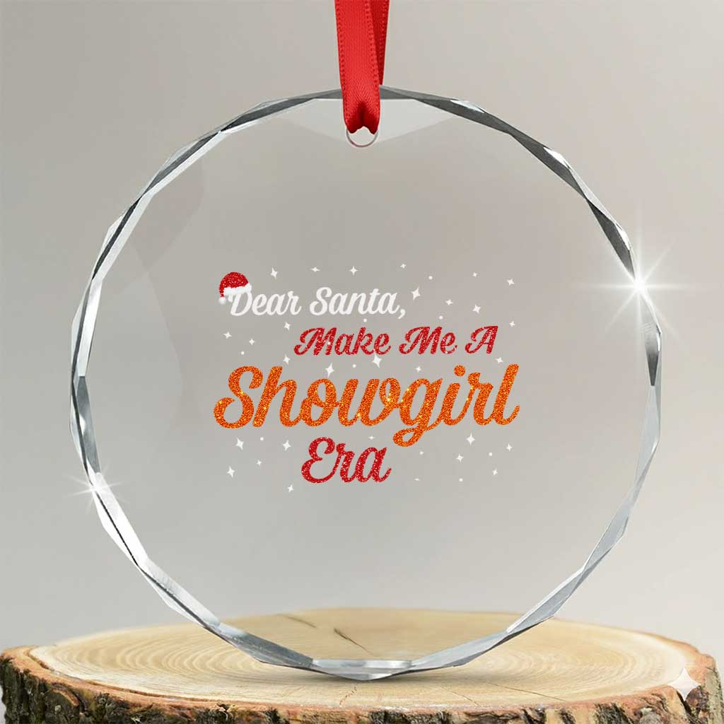 Santa Girls Christmas Crystal Glass Ornament Funny Trendy Quote TS14 Transparent Glass 3'' Circle Print Your Wear
