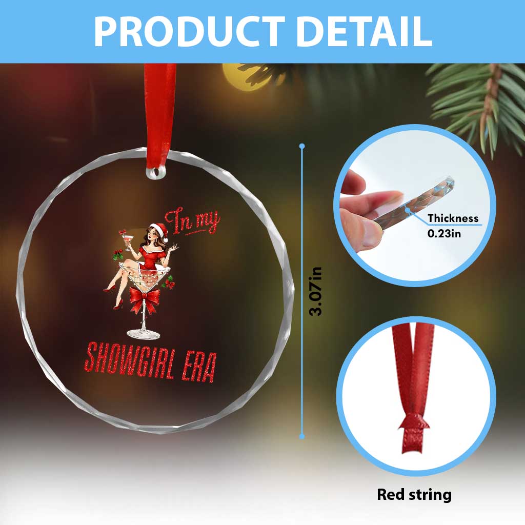 Santa Girls Christmas Crystal Glass Ornament In My Costume Era TS14 Print Your Wear