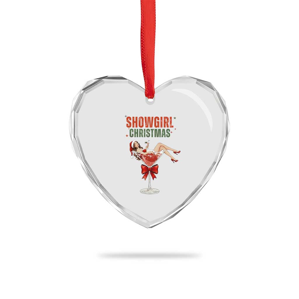Santa Girls Christmas Heart Crystal Glass Ornament TS14 Print Your Wear